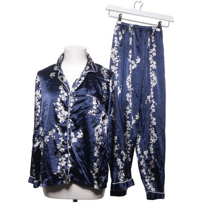 Pyjama, Größe: S, Elasthan/Polyester, Blau/Weiß, Blumen #xuZ