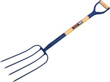 Muck Out Garden Fork Long Handle 4-Prong For Manure Hay Straw 1.1 Metre