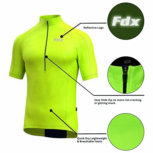 FDX Cycling Jersey Half Sleeve Biking Top Breathable Fabric HiViz Biking Top uk eBay