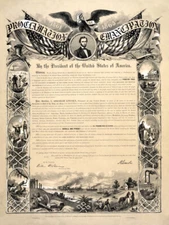 Emancipation Proclamation Lincoln Broadsheet Engraving Poster Print PICK SIZE