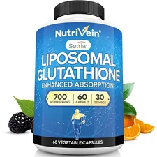 Nutrivein Liposomal Glutathione Setria 700mg - 60 Capsules - Master Liver Detox 