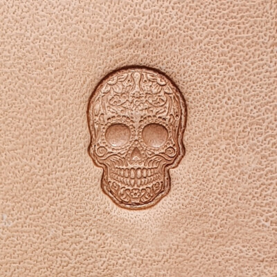 3D Mini Stempel Sugar Skull Calavera Leder Tandy Leather 8863-00