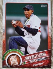 2015 TOPPS FIRST PITCH MEB KEFLEZGHI FENWAY PARK BASEBALL CARD 35/499 5X7 FP-15!