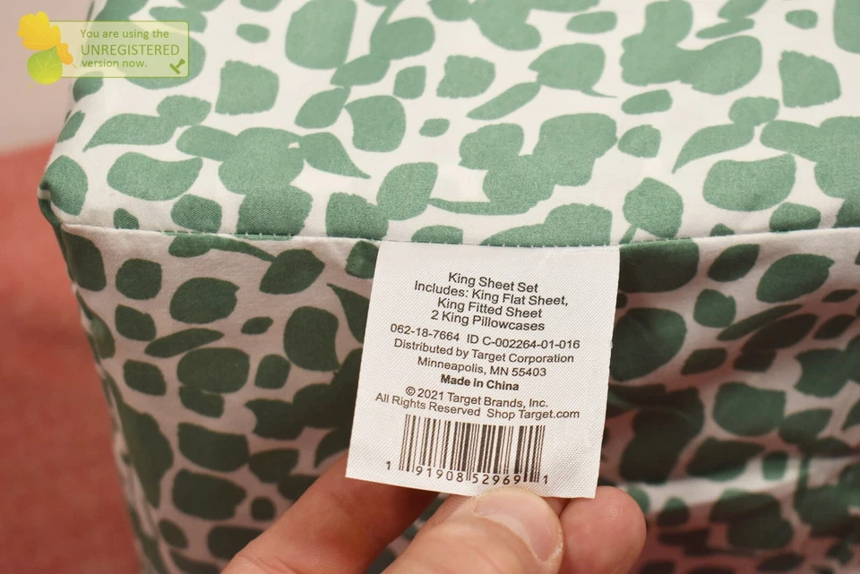 Juego de sábanas de microfibra impresas Room Essentials Green Dot King* Foto 4 de 4