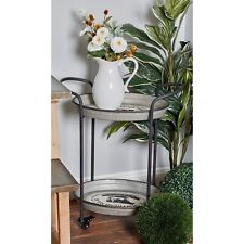 HomeHills Althea Round Serving Bar Cart