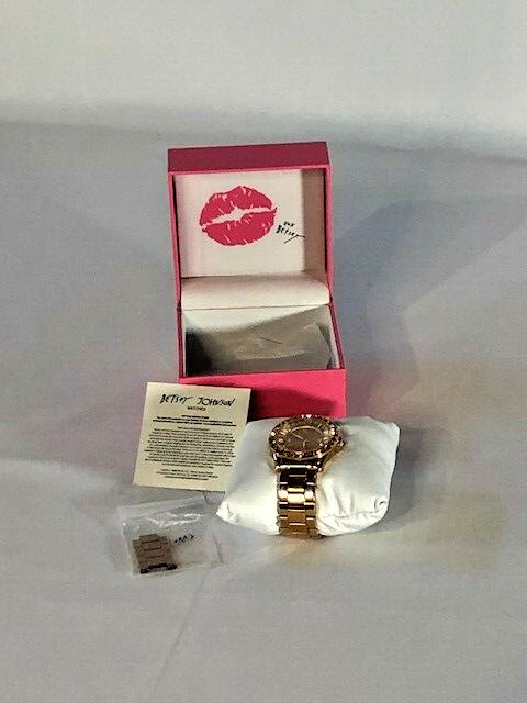 Betsey Johnson Watch Rose Gold Swarovski Crystals 30mWater  display picture 1