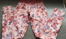 Primark Workout Leggins Pink/Grey Size 6-8 XS VGC