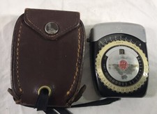Vintage GE GENERAL ELECTRIC PR-1 BAKELITE EXPOSURE METER W/ LEATHER CASE