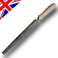 Image of 10" 250mm Half Round File Smooth Engineers File (with Wooden Handle fitted)