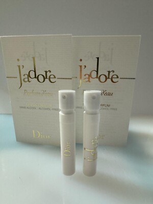 Dior J'adore Parfum d Eau Eau De Parfum Lot of 2 Spray Vials 1.2ml/0.04fl oz NEW