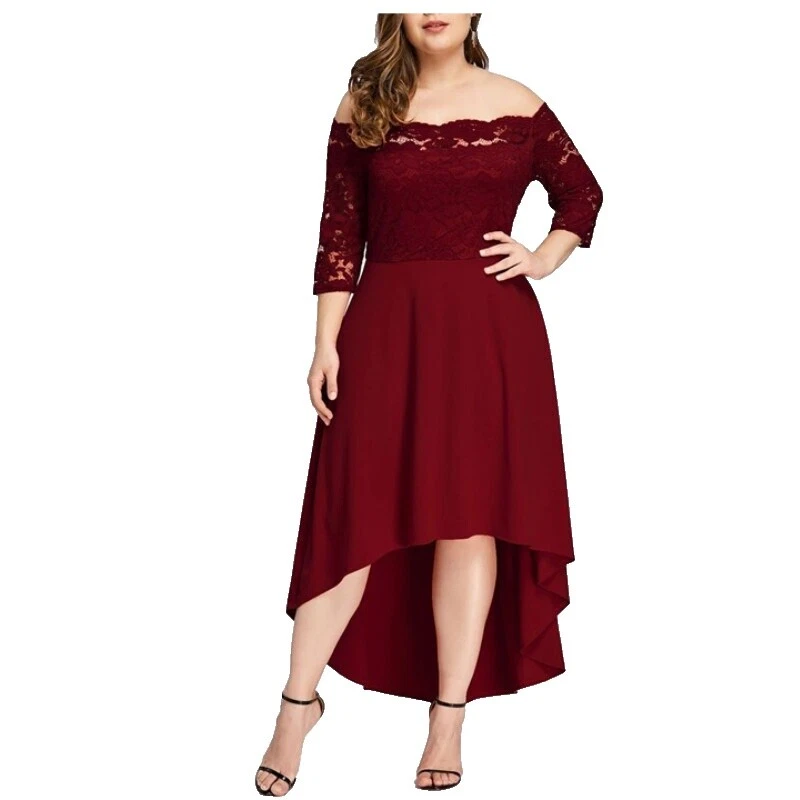 Polyester Midi Plus Size Dresses for Women