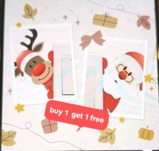 Christmas Switch Stickers Removable Wall Decorative