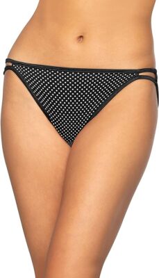 4 prs VANITY FAIR String Bikini ILLUMINATION 18108 Panty PREMIERE DOT SZ- 6~7~8