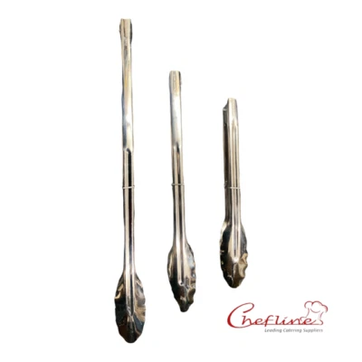 VEGO Food Catering Serving Tongs, 9", 12" or 16" Heavy Duty Stainless Steel Utility