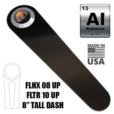 Black Aluminum Dash Panel For Harley Street 08 Road 10 Glide Orange Flame Skull