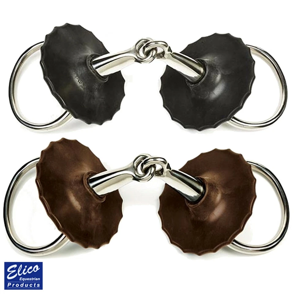 Elico Gel Bit Guards - schwarz oder braun - verhindern Einklemmen/Reiben (wie Acavallo)
