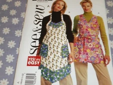 BUTTERICK 5274 MISSES SEE & SEW FRONT WRAP OR FULL LENGTH APRON PATTERN UNCUT-