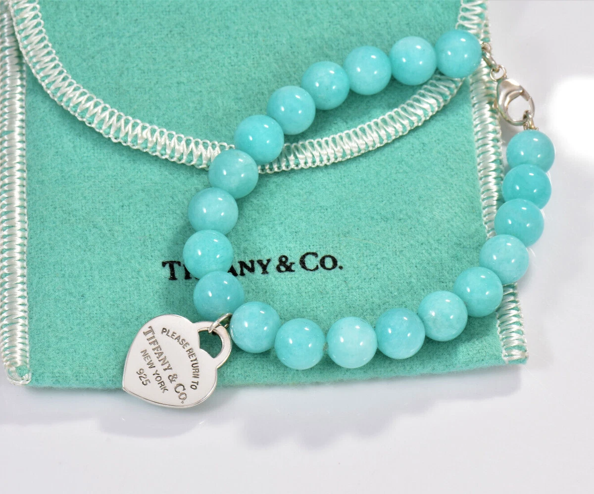 Return to Tiffany® Red Heart Tag Bead Bracelet in Silver | Tiffany & Co.