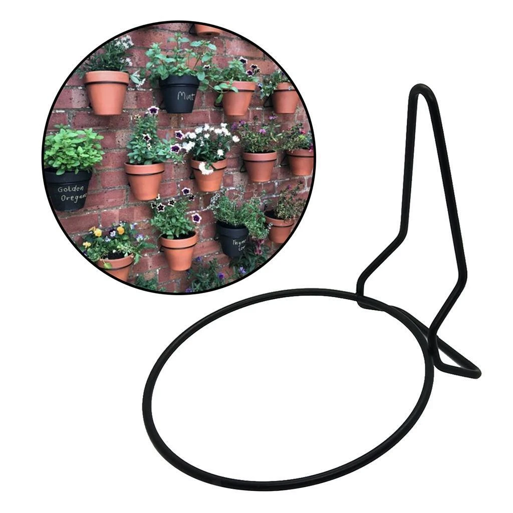 Ganci Per Piante In Ferro – Supporto Per Vasi In Terracotta Da 10 A 23 Cm – Confezione Da 4 Con Viti – Per Esterno E Interno – Porta Vasi Da Parete Rustici