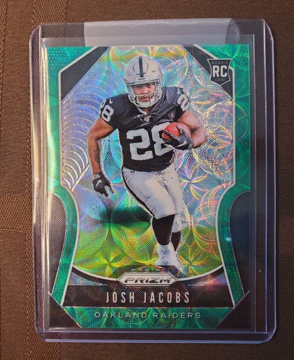Josh Jacobs 2019 Panini Prizm Green Scope RC SSP 70/75