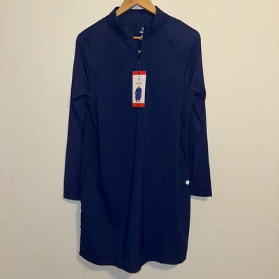 Hurley Long Sleeved Active Dress Blue/Green 1/4 Zip S/M/L | eBay