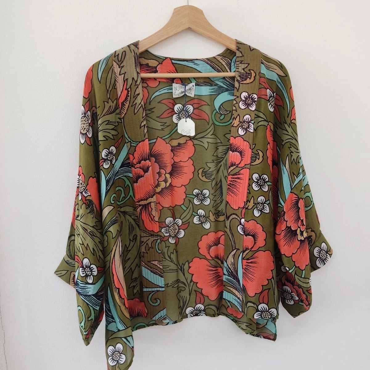 Olive green shop kimono cardigan