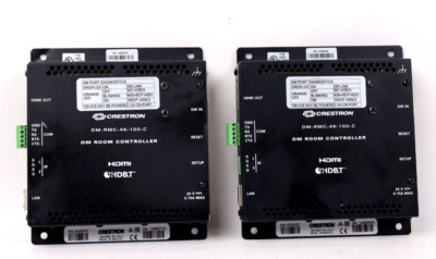 2x Crestron DM-RMC-4K-100-C DigitalMedia Receiver Room Interface Controller p332