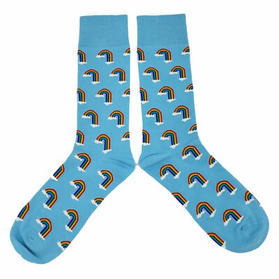mens light blue dress socks Solid Sky Blue Socks