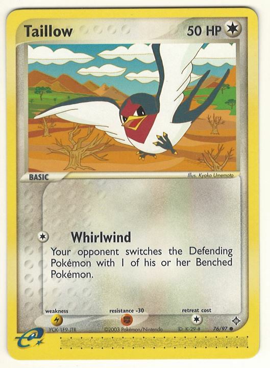 POKEMON TAILLOW 76/97 - EX DRAGON CARD - NEAR MINT / MINT - LOOK !!!!!!