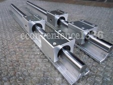 2 pcs SBR25--600 mm LINEAR RAIL SHAFT ROD 4 Pcs SBR25UU Block Bearing