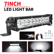Dual Row 7Inch 840W Led Work Light Bar SPOT Offroad Driving 4WD Truck ATV 8"