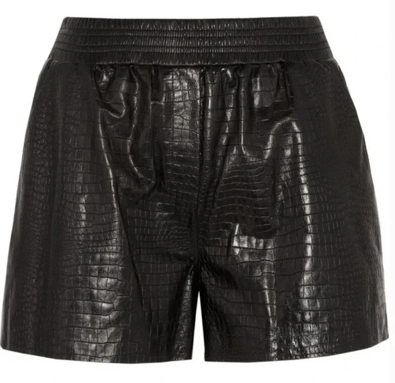 Alexander wang hotsell leather biker shorts