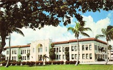 Hollywood FL Florida City Hall Spanish Architecture Vtg Postcard E19