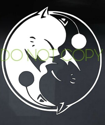 Final Fantasy Moogle Yin Yang Anime Vinyl Decal Car Window Die Cut Sticker