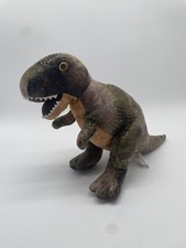 Aurora Plush T-Rex Dinosaur Stuffed Animal Brown Lovey Toy Soft Standing 11"