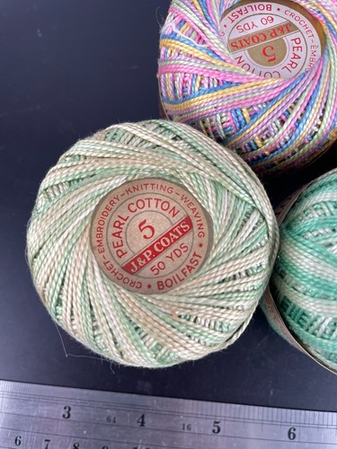 Vintage JP Coats Pearl Cotton 60 Yards Lot of 5 - Picture 3 of 8