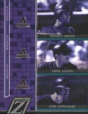 2005 Zenith Mozaics #7 Shawn Green Troy Glaus Luis Gonzalez Arizona Diamondbacks