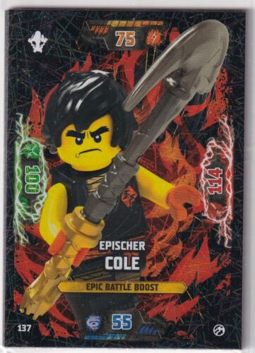 Lego ninjago Série 7 Geheimnis De Profondeur TCG Carte Numéro 137 Epischer Cole - Photo 1/1