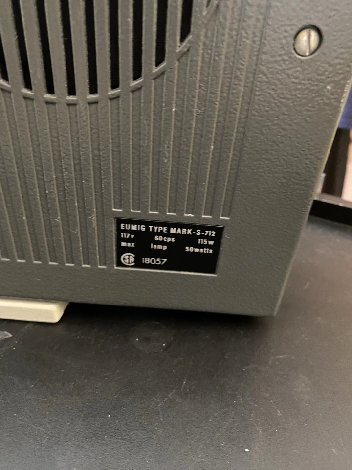 Proyector de películas grande Eumig, era espacial, años 70, MARK-S-712 Super 8 individual 8 115 W Foto 4 de 4