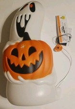 Hyde and EEK 18" Blow Mold Ghost with Jack Halloween Decorative Prop White NEW