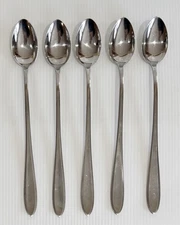 WMF Cromargan SHADOWPOINT 5x Iced Teaspoon Stainless Flatware Germany VTG
