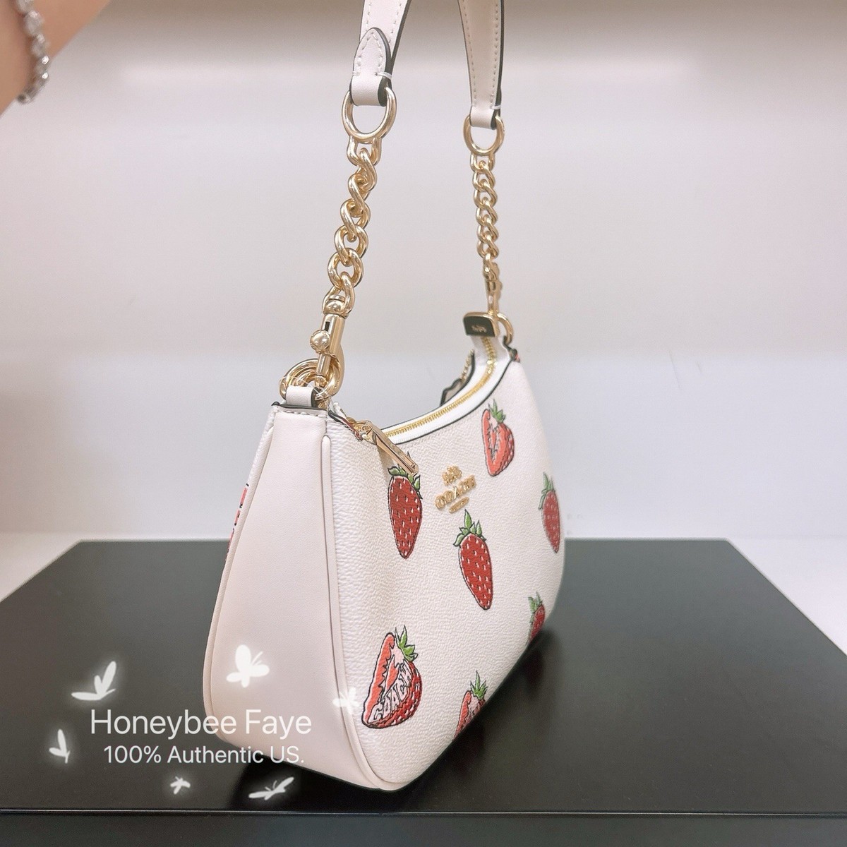NWT Coach Teri Shoulder Bag With Strawberry Print CAL62 | eBay