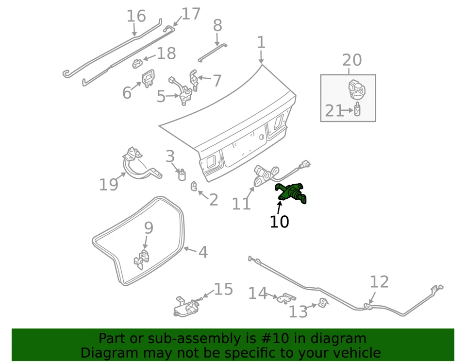 Genuine Nissan Lock Cylinder H4660-5M000 Foto 3 de 3