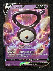 Unown V SWSH300 Black Star Promo Full Art Rare