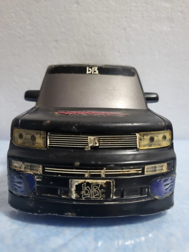 Toyota bB NCP31 RC Car Display Model 18cm Black with Fire Pattern Used 88b - Image 2 of 4