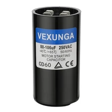 88-106 uF MFD 250 VAC 50/60 Hz Round Motor Start Capacitor CD60 Single Phase