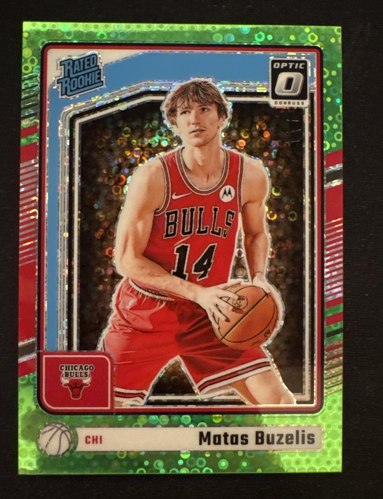 2024-25 Panini Donruss Optic Matas Buzelis #271 RC Rated Rookie Green Glitter /5