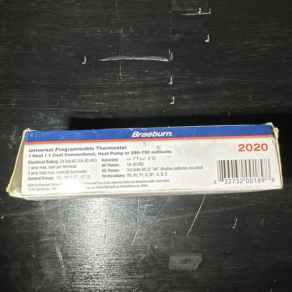 UNIVERSAL PROGRAMABLE THERMOSTAT BRAEBURN 2220 NEW IN BOX - Image 4 of 4