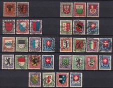 Schweiz, Pro Juventute 9 Jahre komplett 1918 bis 1926, 9 Sätze, 31 Werte