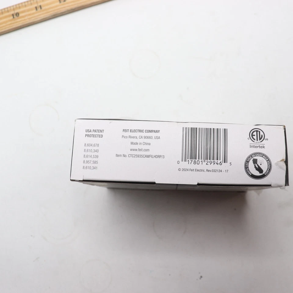 (3-Pk) Feit Electric B10 E12 Candelabra Dim Filament Chandelier LED Light Bulb - Image 2 of 4